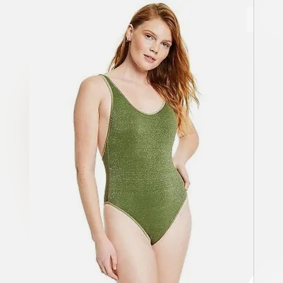 Fe Noel Target X Women's size M Metallic High Leg Cheeky 1 Piece Swimsui… - Picture 10 of 14